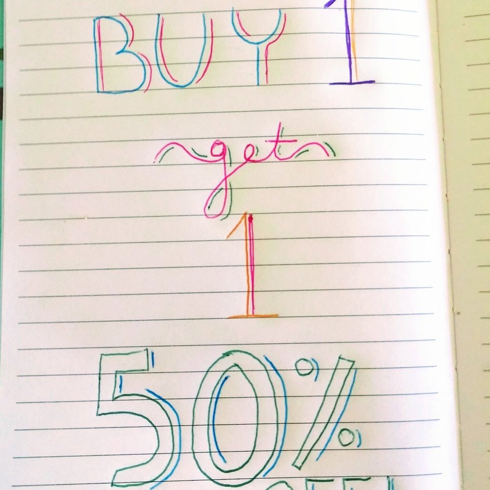 BUY ONE GET ONE 50% OFF!
